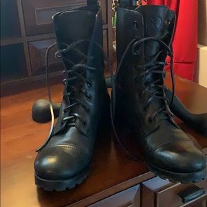 Tory Burch Black Combat Boots